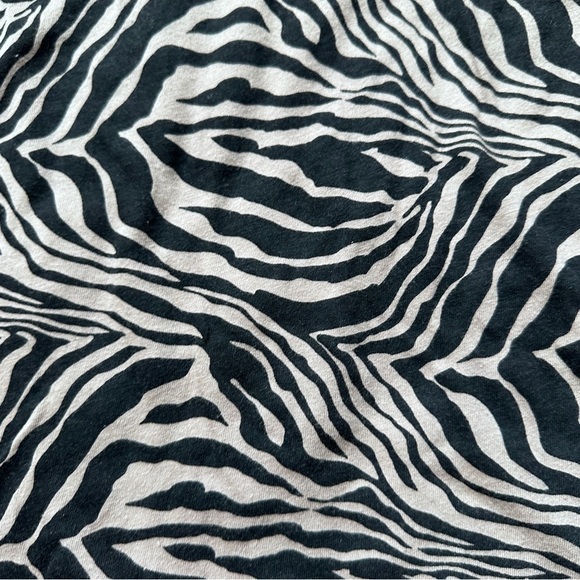 Vintage Y2K Alloy Zebra Print Cold Shoulder Long Sleeve Top Women’s Size Small - Picture 10 of 16